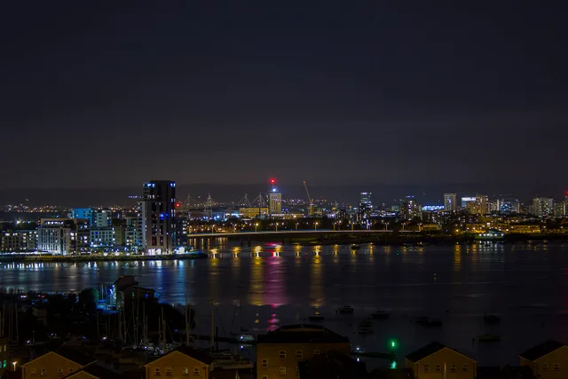 Cardiff at night / Caerdydd gyda'r nos. What Cardiff and Belfast media buyers must know about S4C and UTV