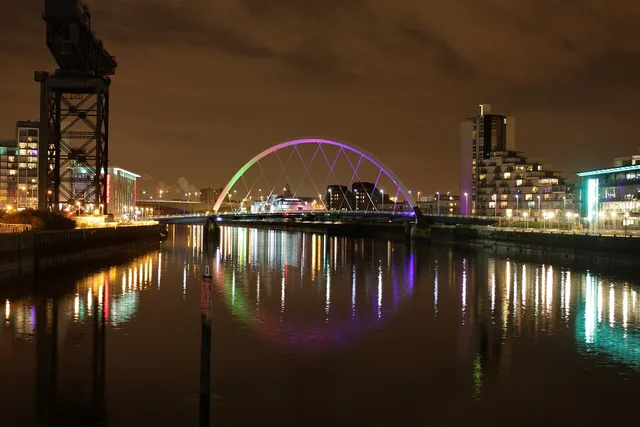 Skyline of the City of Glasgow in Scotland. Media planning for Glasgow and Edinburgh: STV and Scottish press