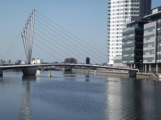 bridge, media city, salford quays, bbc, salford, architecture, skyline, city, cityscape, tower, skyscraper, building, view, landmark, urban, scenic, scenery, downtown, metropolis, buildings, metropolitan, blue media, salford quays, bbc, bbc, bbc, bbc, bbc, salford, salford, salford, salford, salford. Manchester and Leeds: broadcaster and advertiser context