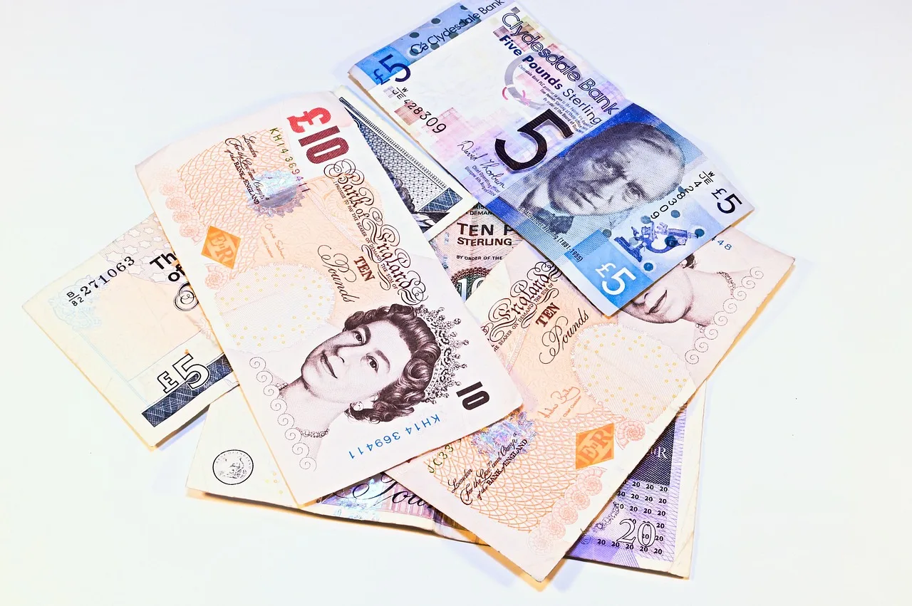 currency, banknotes, money, pay, finances, business, savings, cash register, english pounds