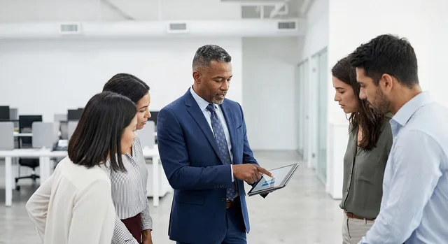 company, team, collaboration, office, meeting, technology, tablet, diverse, professionals, leadership, presentation, data, teamwork, modern, communication, strategy, innovation, group, workplace, accompaniment, ai generated. Who owns the brief, the plan and the build in a media buying team