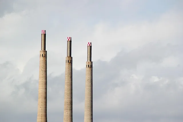 barcelona, catalonia, spain, badalona, chimneys, darling, contamination, industry, energy, energy energy, tower, central, thermal power plant, three chimneys, carbon. Carbon questions for UK media buying agencies on method, boundary and offsets